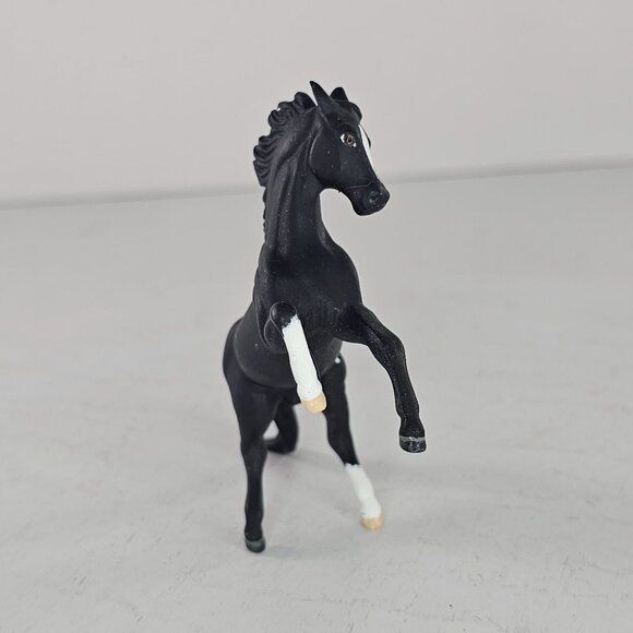 Breyer Custom Stablemate Horse Rearing Arabian Black White Matte Snowflake CM - Picture 3 of 8